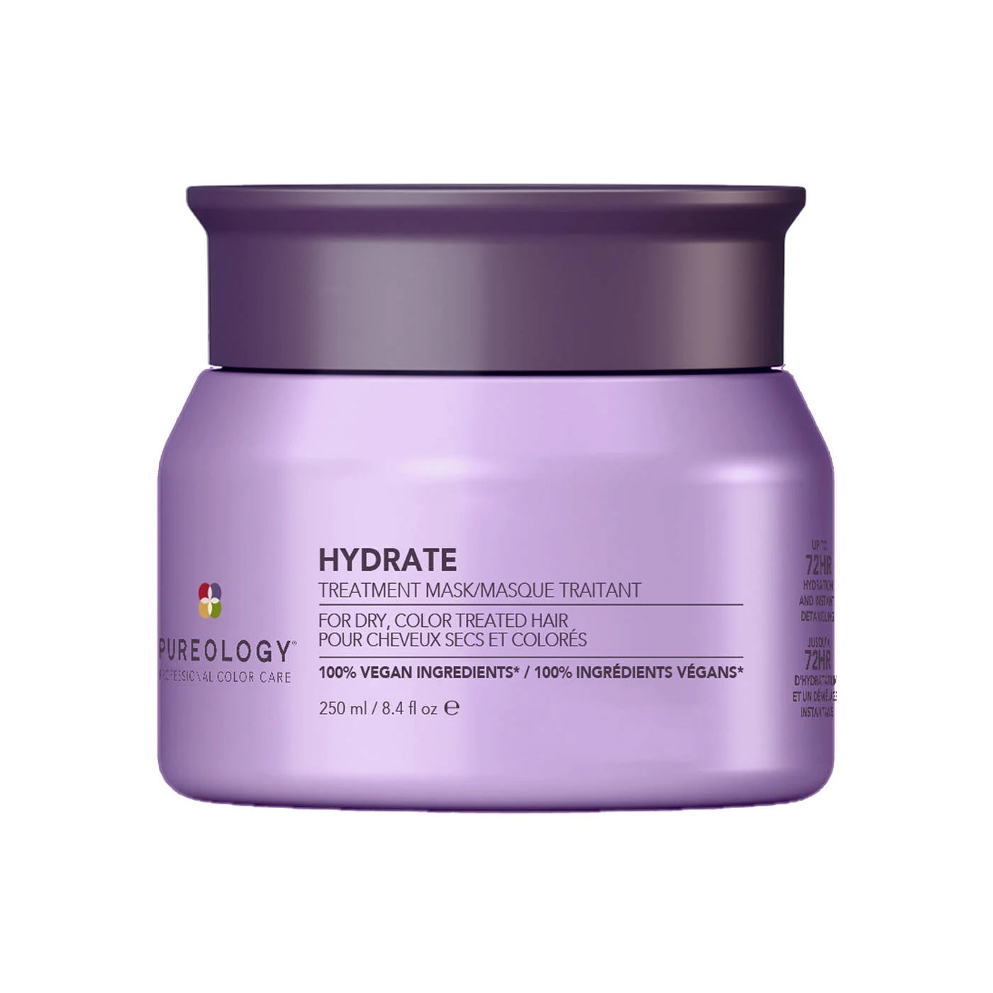 Purple hair mask jar with 'BIOLOGIQUE RECHERCHE' branding on a white background