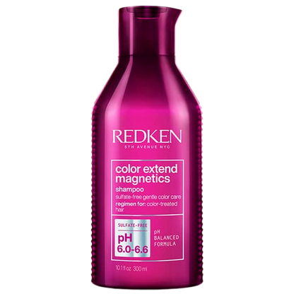 Redken Color Extend Magnetics shampoo bottle on a white background