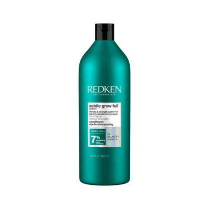Redken bottle of acidic grow full conditioner litre product on a white background