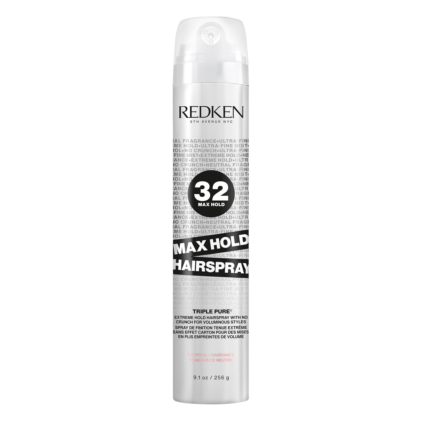 Redken neutral fragrance hairspray can on a white background