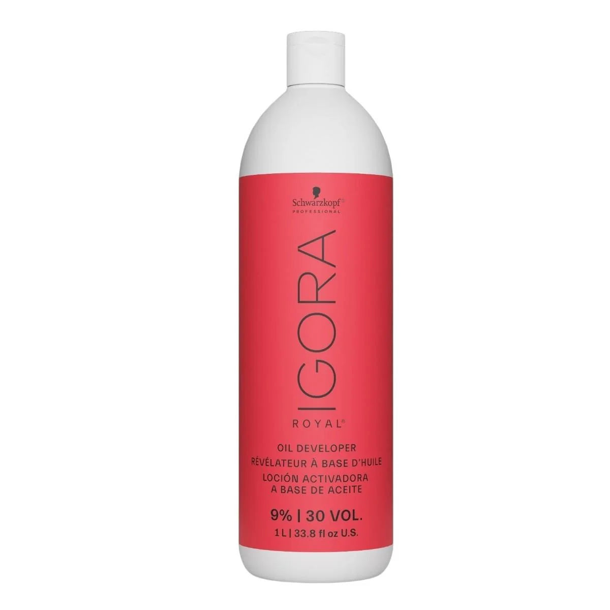 Schwarzkopf Igora Royal hair color  30 volume 9% developer bottle on a white background