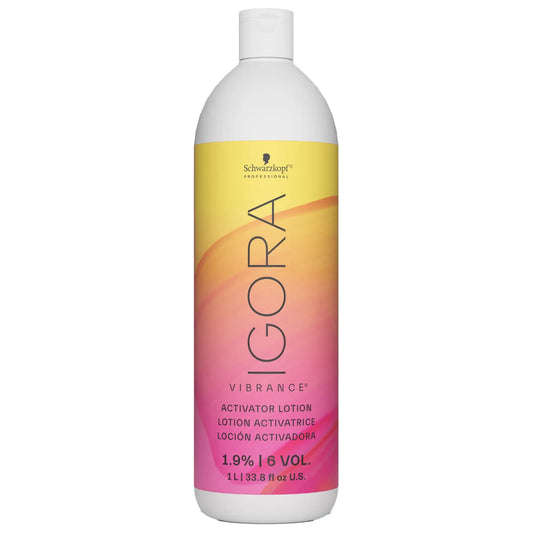 Schwarzkopf Igora Vibrance Activator Lotion bottle on a white background