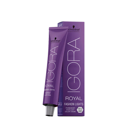 Purple hair color tube with 'Igora Royal' Fashion Lights 