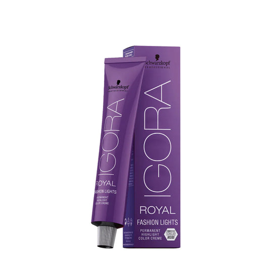 Purple hair color tube with 'Igora Royal' Fashion Lights 