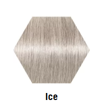 Hexagonal color swatch labeled BlondMe Toner  'Ice' on a white background