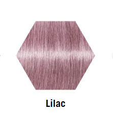 Hexagonal color BlondMe toner swatch with a shade of lilac on a white background