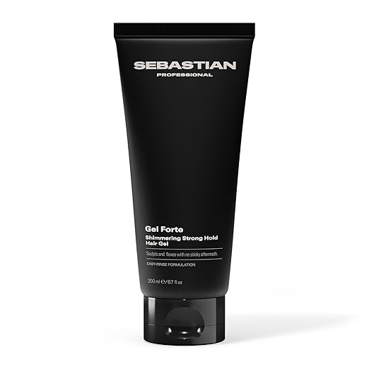 Black tube of Sebastian Professional Gel Forte on a white background