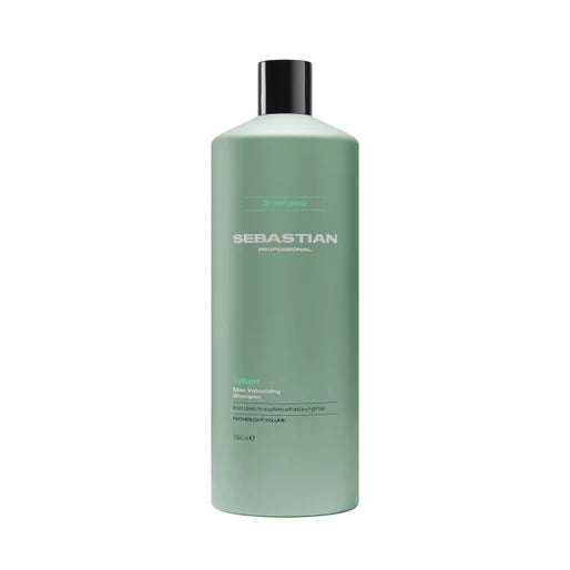 Sebastian Volupt shampoo litre bottle on a white background