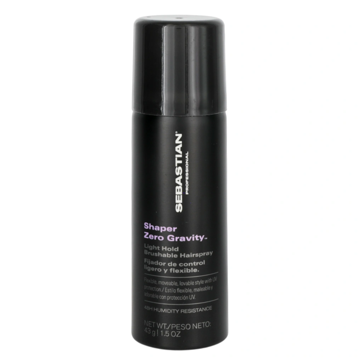 Sebastian Shaper Zero Gravity hairspray bottle on a white background