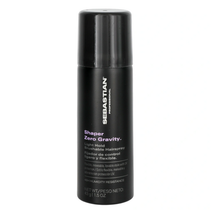 Sebastian Shaper Zero Gravity hairspray bottle on a white background