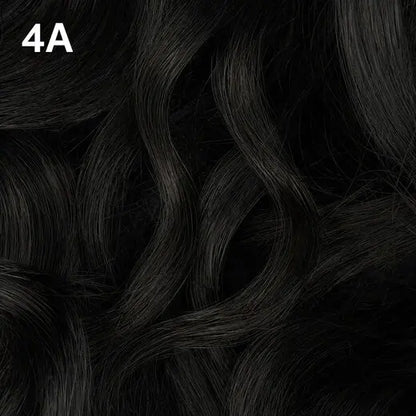 Wella Color Charm Permanent Liquid Color close-up of black hair with '4A' label