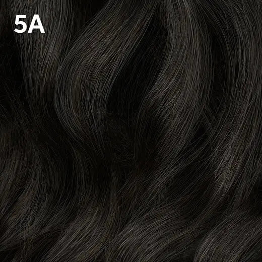 Wella Color Charm Permanent Liquid Color  close-up of dark hair with a color code '5A' 