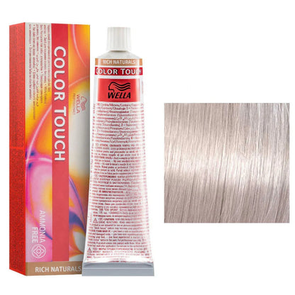 Wella Color Touch hair dye with packaging and a color swatch on a white background