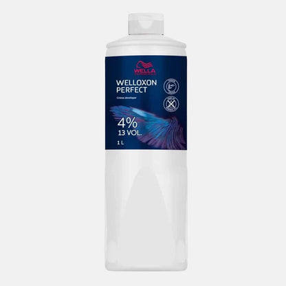 Wella Welloxon Perfect hair color bottle on a white background