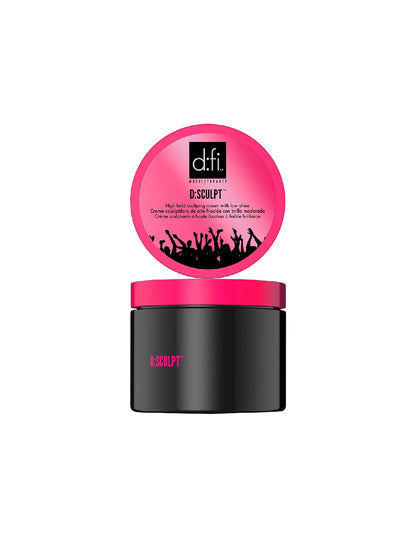 Black container with pink lid featuring 'diffi' branding on a white background
