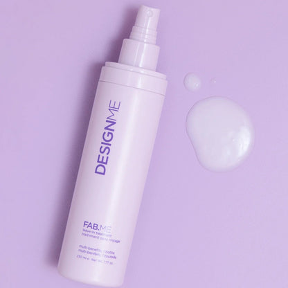 DESIGNME spray bottle on a purple background