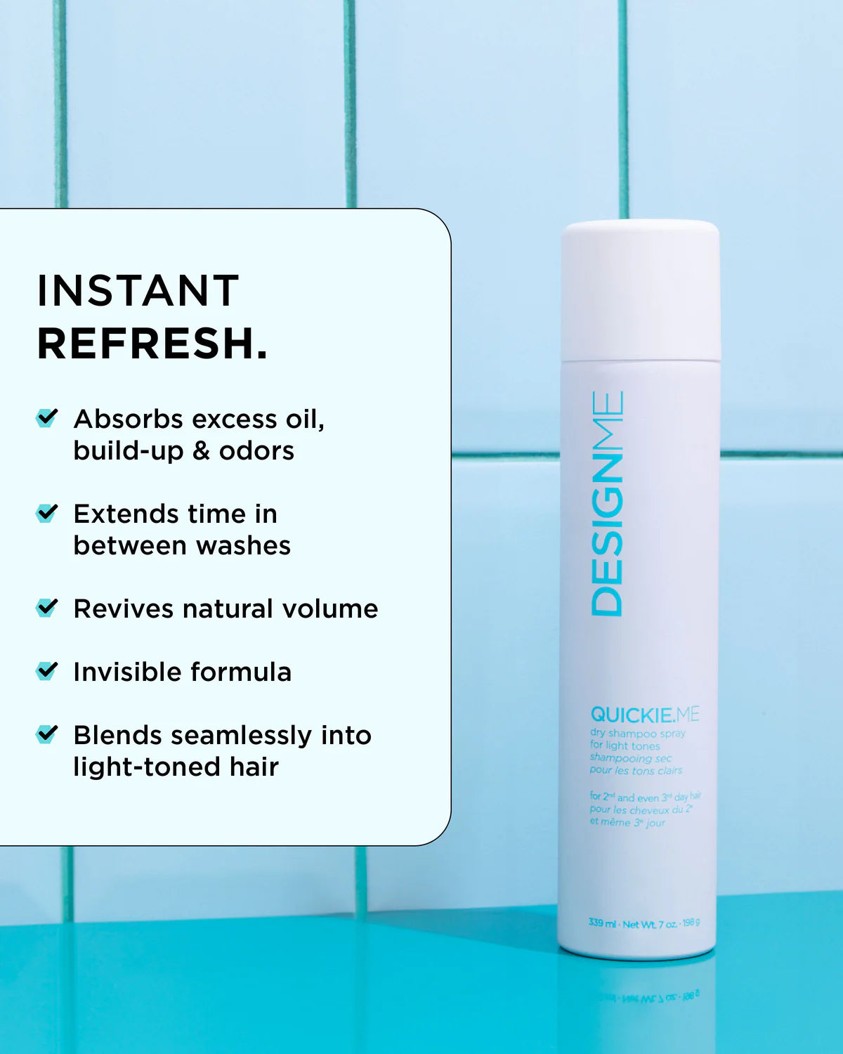 DesignMe Quickie.Me Dry Shampoo for Dark Tones 339ml 7oz