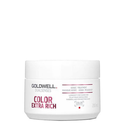 Goldwell Color Extra Rich hair treatment jar on a white background