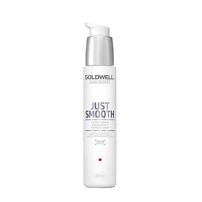 Goldwell Just Smooth serum bottle on a white background