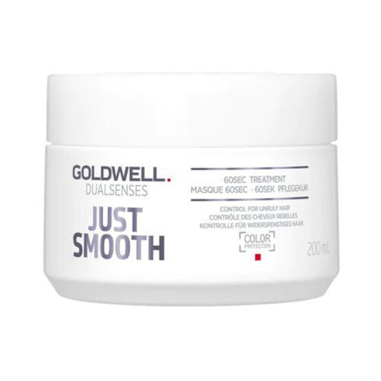 Goldwell Dualsenses Just Smooth hair mask jar on a white background