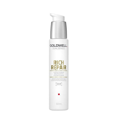 Goldwell Rich Repair serum bottle on a white background