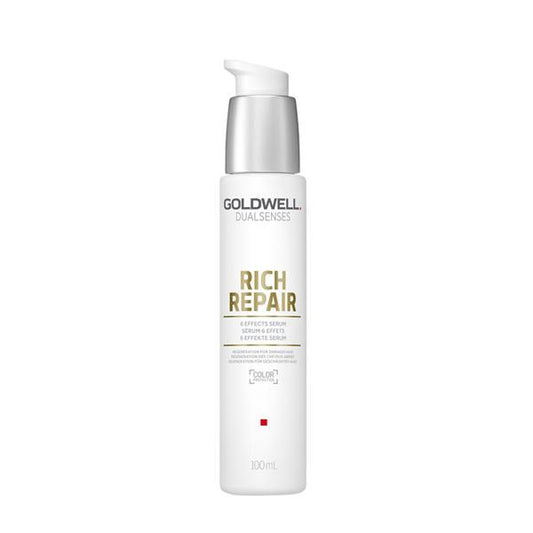 Goldwell Rich Repair serum bottle on a white background