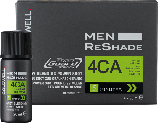 Goldwell Men Reshade 5 minute grey reduction 4CA 4 x Shots 20 ml