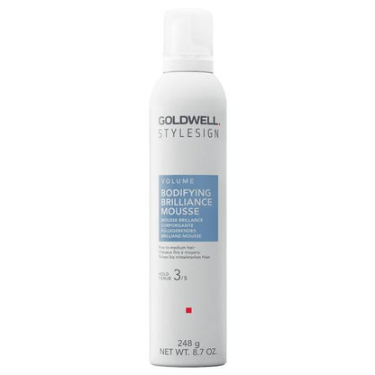 Goldwell Stylesign Volume Bodifying Brilliance Mousse bottle on a white background
