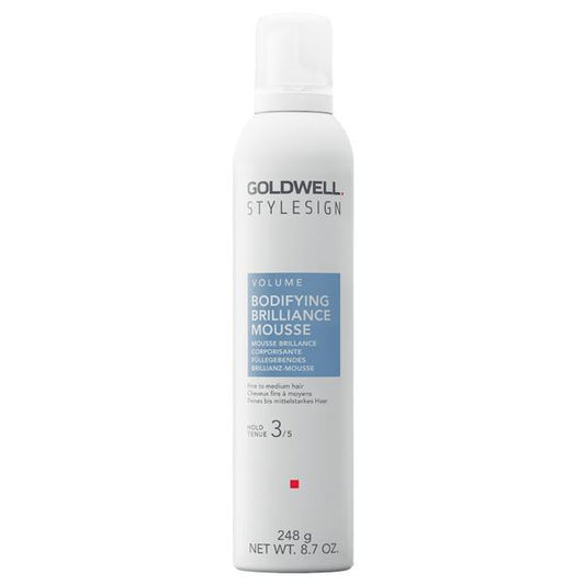 Goldwell Stylesign Volume Bodifying Brilliance Mousse bottle on a white background
