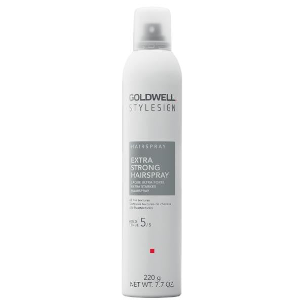 Goldwell hairspray bottle on a white background