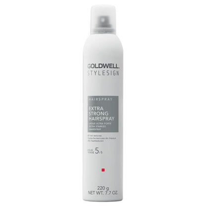 Goldwell hairspray bottle on a white background