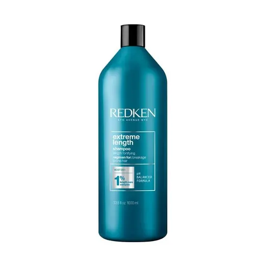 Redken extreme length shampoo bottle on a white background