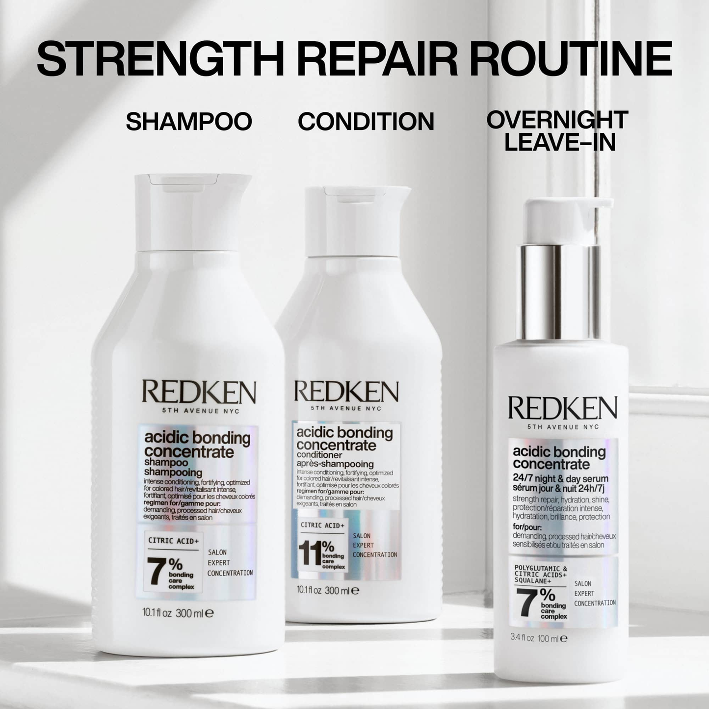 Redken Acidic Bonding Concentrate 24/7 Night & Day Serum 3.4oz/100ml