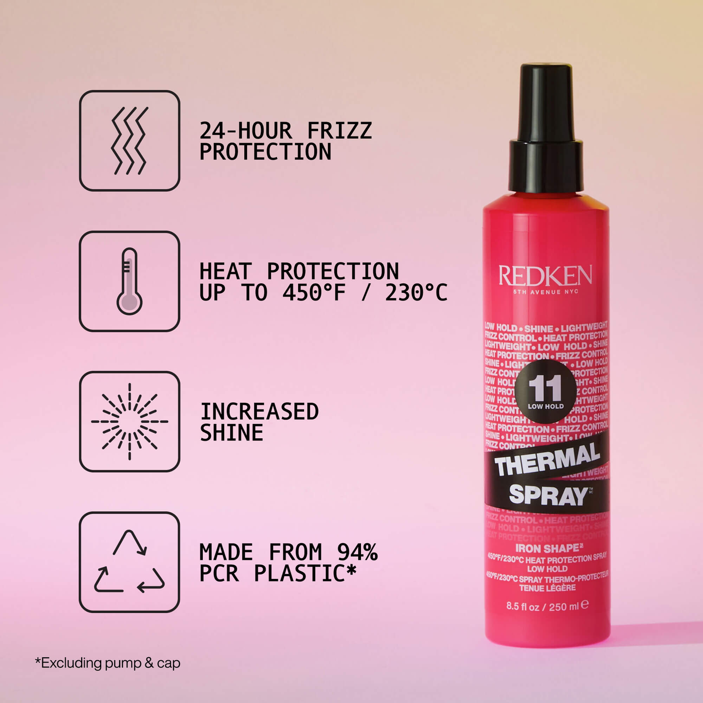 Redken Thermal Protection Spray 11 Low Hold 8.5oz/ 250ml