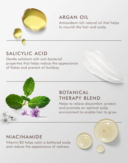 Product ingredients with labels on a light gray background