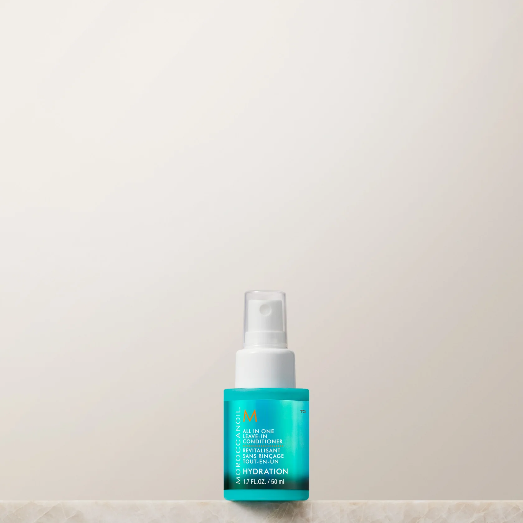 Skincare bottle on a light beige background