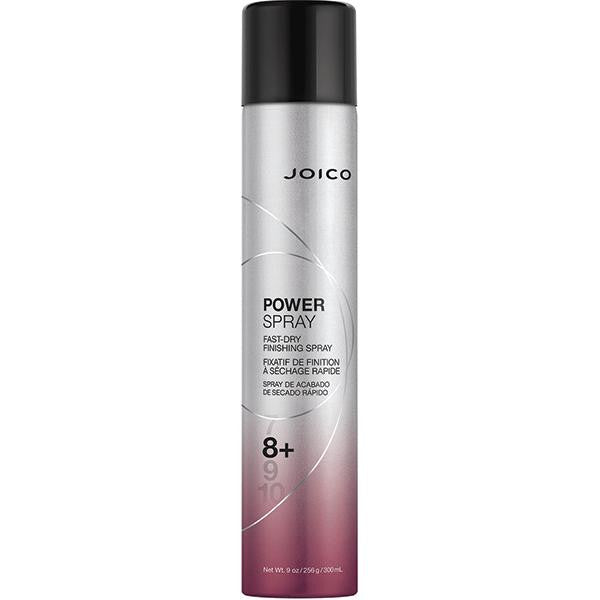 Joico Power Spray hair product on a white background