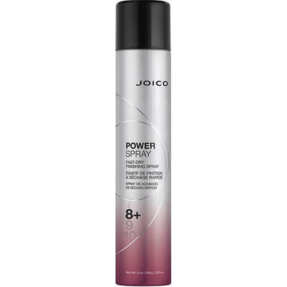 Joico Power Spray hair product on a white background