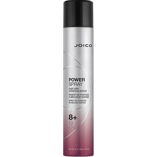 Joico Power Spray hair product on a white background