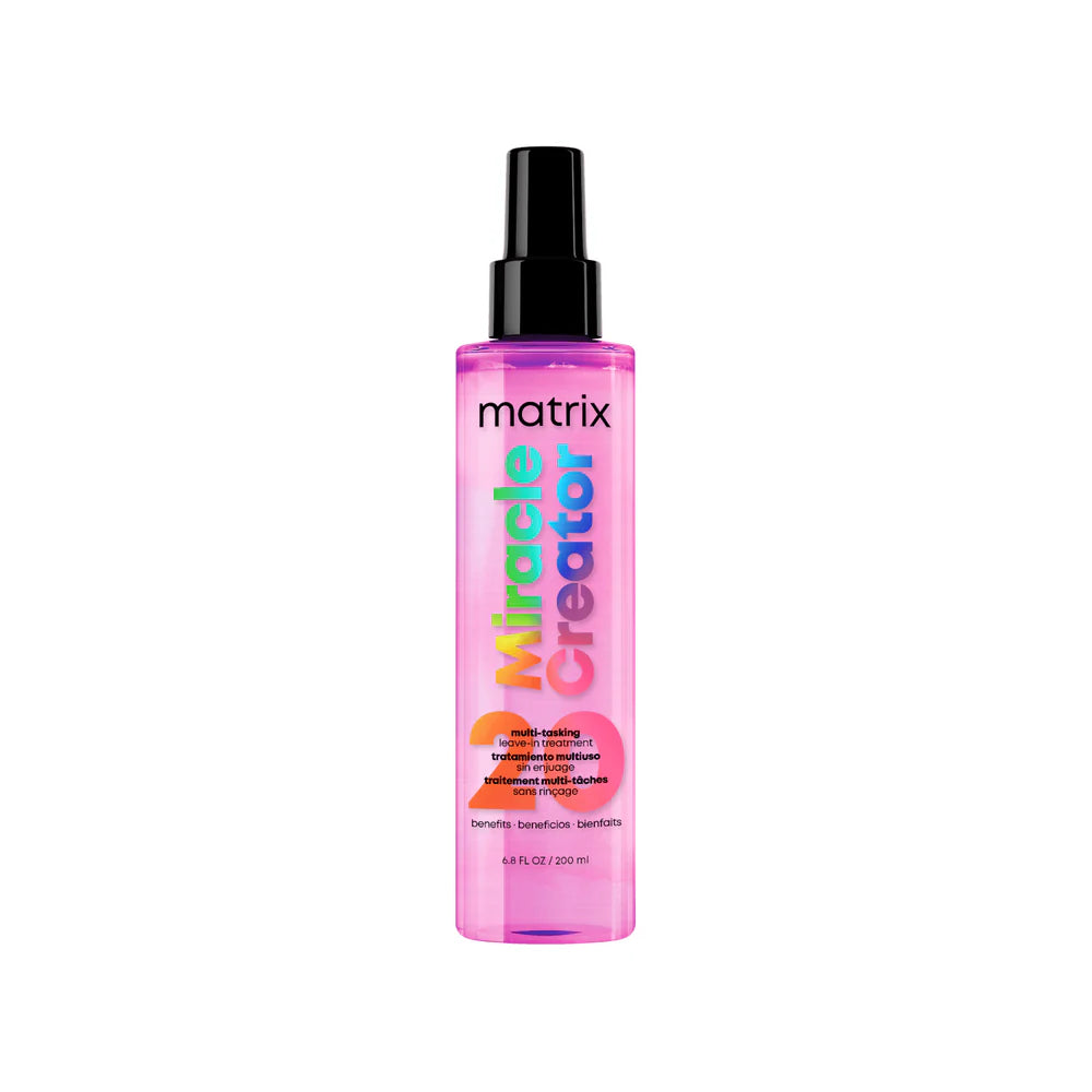 A bottle of Matrix Miracle Creator Multi-Tasking Hair Enhancing Serum 200ml on a solid white background.