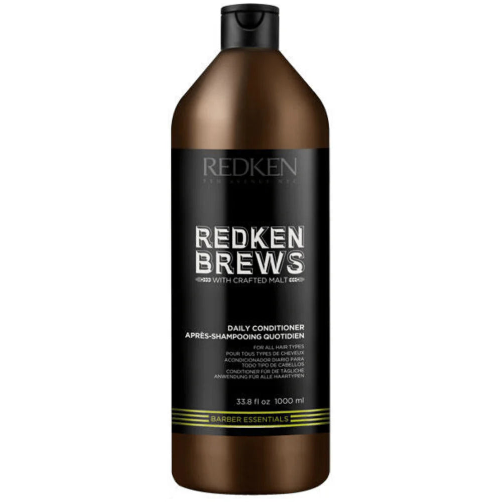 Redken Brews Daily Conditioner bottle on a white background