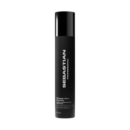 Black hair product bottle with 'Sebastian' branding on a white background