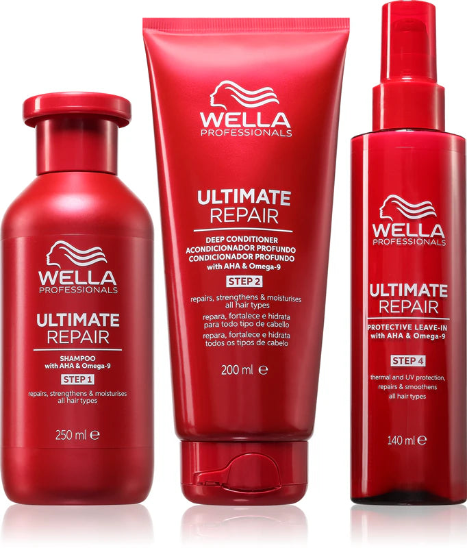 Wella Professionals Ultimate Repair hair care products Bundle System 1, 2 and 4