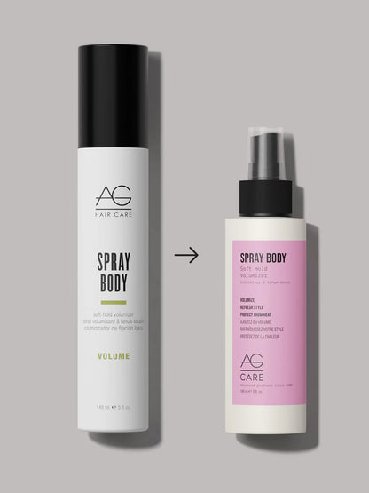 AG Spray Body Soft Hold Volumizer Old & New Packaging