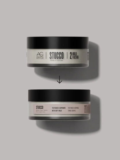 AG Stucco Matte Clay Paste Old and New Packaging