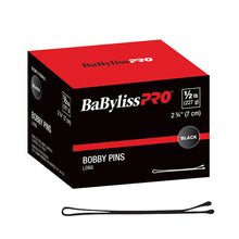 Load image into Gallery viewer, BaBylissPro Bobby Pins, 1/2lb, long 2-3/4&quot;, Flat Black
