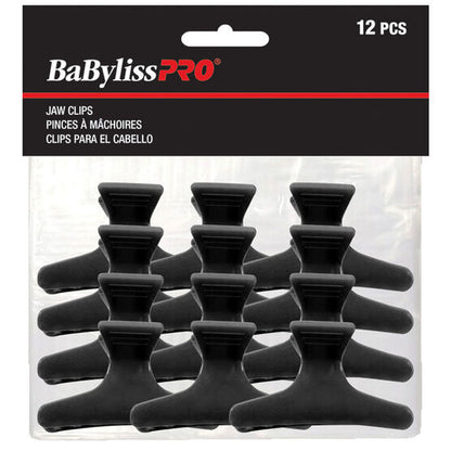 BaBylissPro Plastic Jaw Clips, 12/Bag