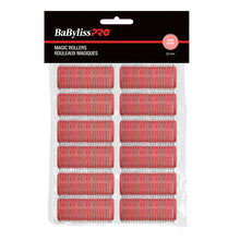 Load image into Gallery viewer, BaBylissPro Self-Gripping Velcro &quot;Magic&quot; Rollers Pink 24mm
