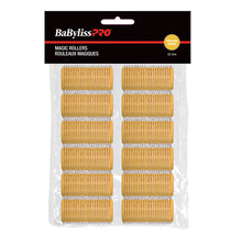 Load image into Gallery viewer, BaBylissPro Self-Gripping Velcro &quot;Magic&quot; Rollers Yellow 32mm
