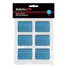 Load image into Gallery viewer, BaBylissPro Self-Gripping Velcro &quot;Magic&quot; Rollers Light Blue 45mm
